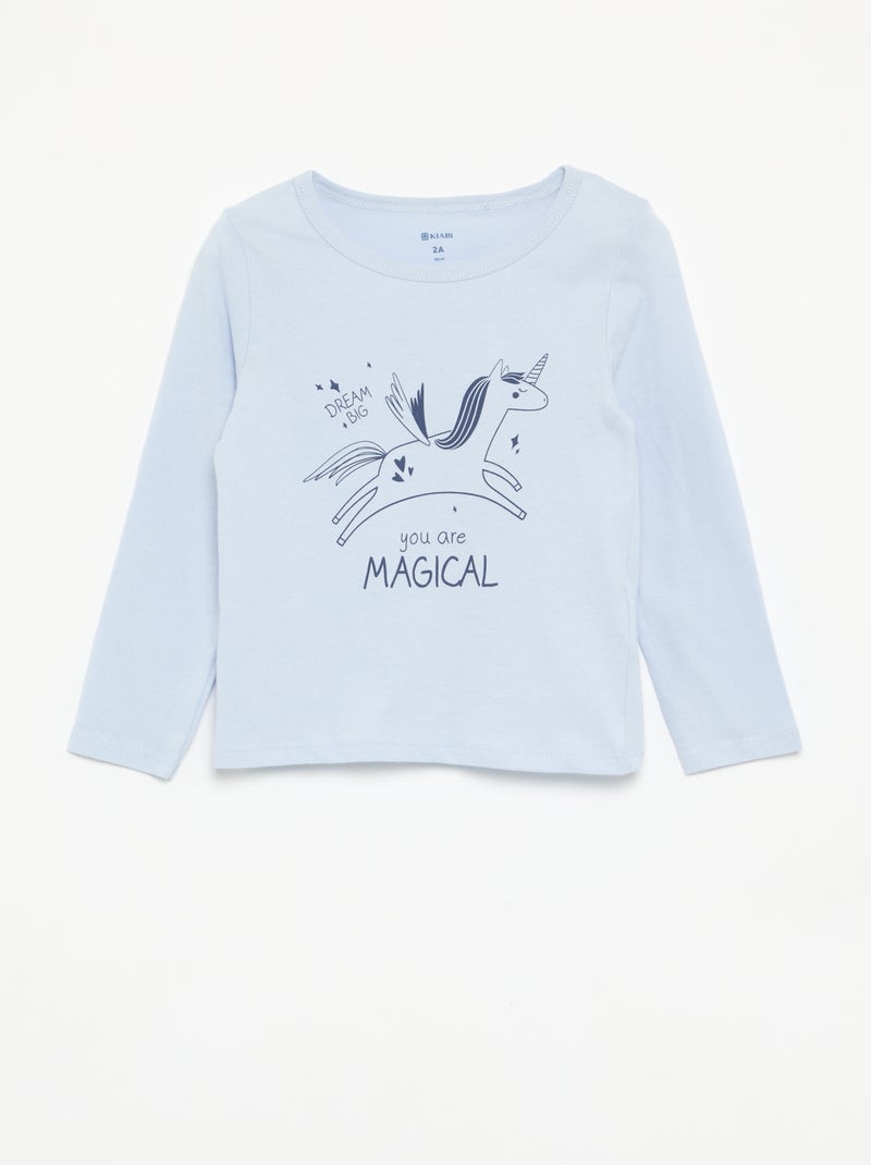 2-teiliger Jersey-Pyjama Bleu - Kiabi