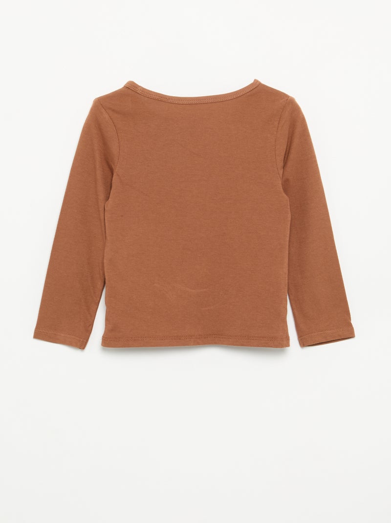 2-teiliger Jersey-Pyjama Marron - Kiabi