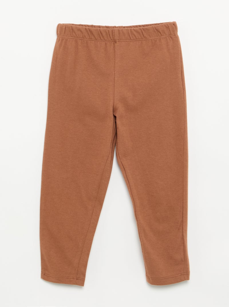2-teiliger Jersey-Pyjama Marron - Kiabi