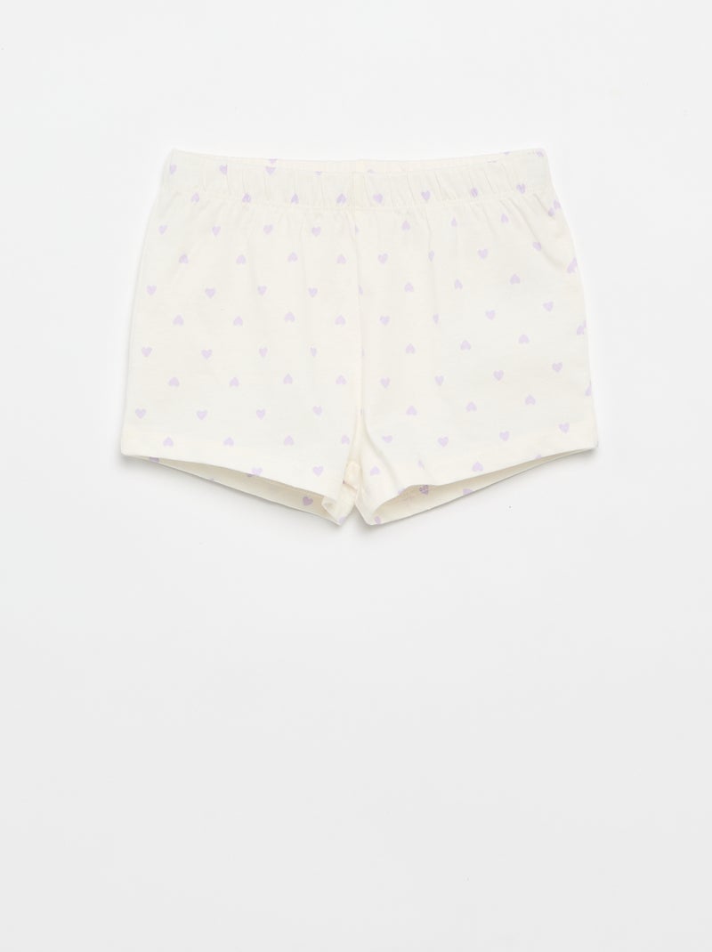 2-teiliger Kurzpyjama 'Disney' Lila - Kiabi