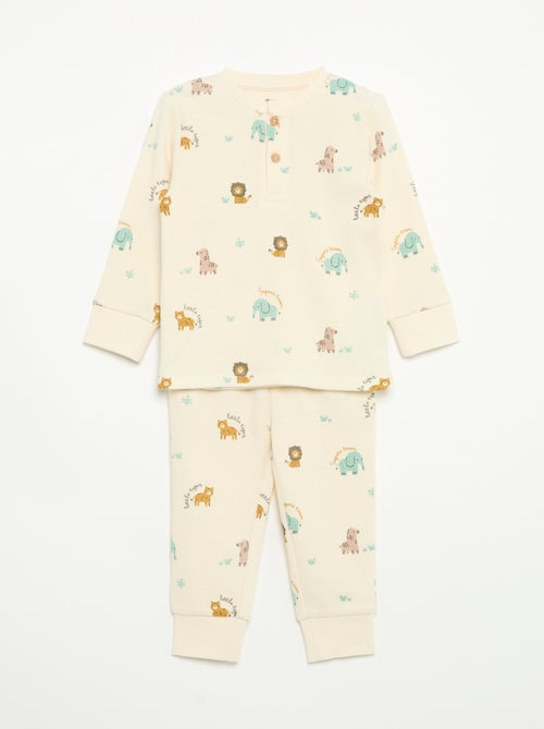 2-teiliger Pyjama - Langarm-T-Shirt + Hose - Kiabi 2-teiliger Pyjama - Langarm-T-Shirt + Hose - Kiabi