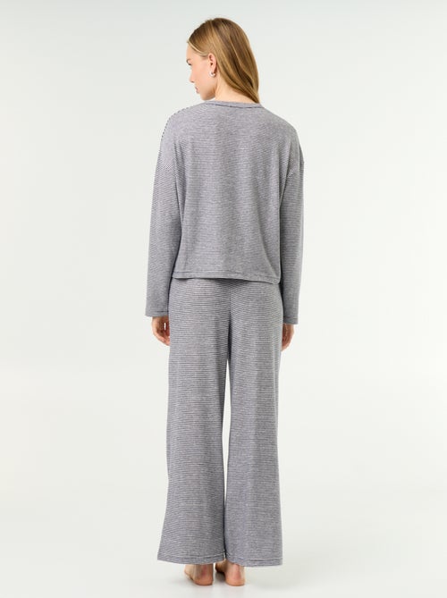 2-teiliger Pyjama - Sweatshirt + Hose - Kiabi