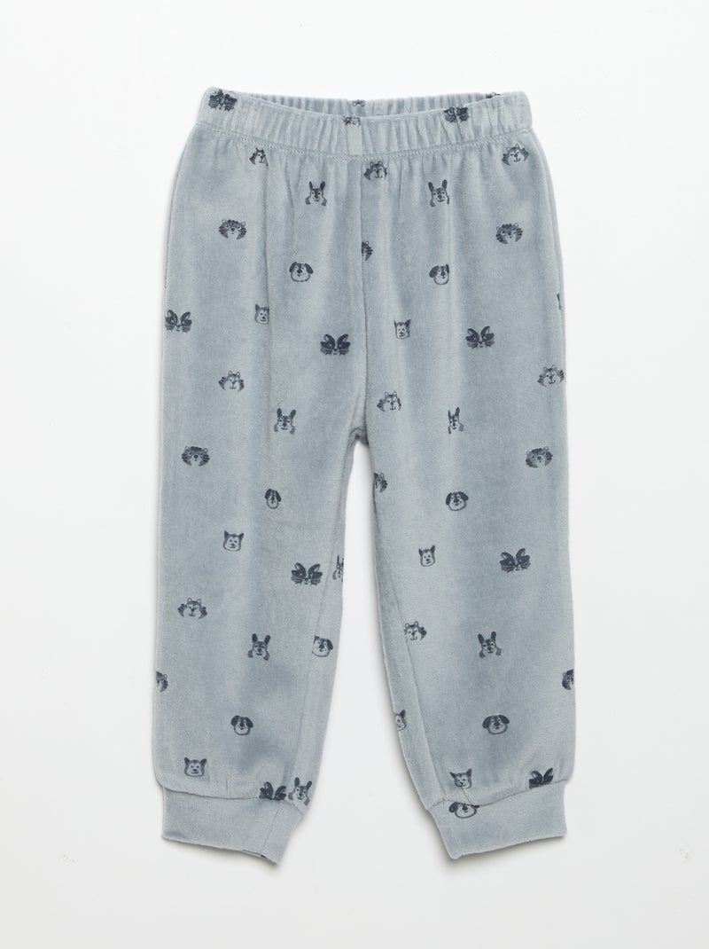 2-teiliger Pyjama - Sweatshirt + Hose Bleu - Kiabi
