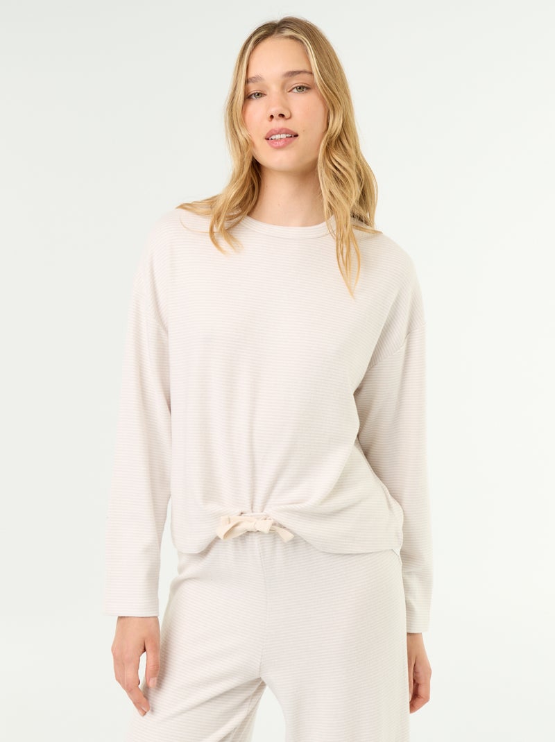 2-teiliger Pyjama - Sweatshirt + Hose Gris - Kiabi