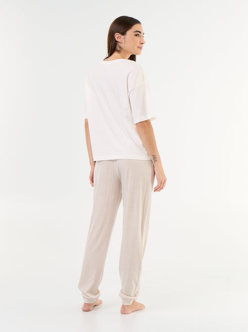 2-teiliger Pyjama - T-Shirt + Hose - Kiabi