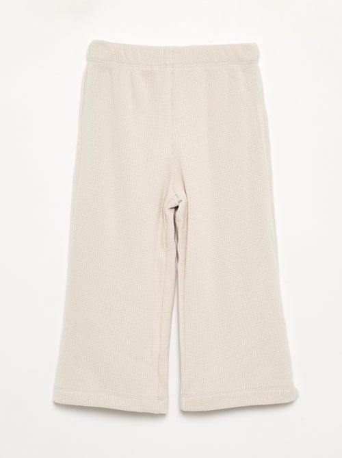 2-teiliger Pyjama aus Waffelstrick - Sweatshirt + Hose - Kiabi