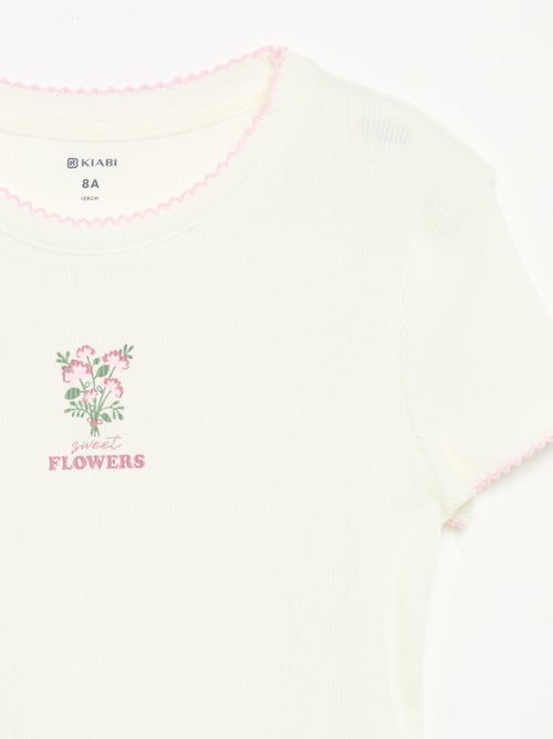 2-teiliger Pyjama – Kurzarm-T-Shirt + gestreifte Hose - Kiabi