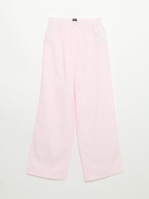 2-teiliger Pyjama – Kurzarm-T-Shirt + gestreifte Hose - Kiabi