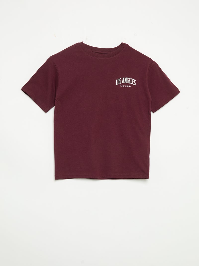 2-teiliger Pyjama – Kurzarm-T-Shirt + Hose Rot - Kiabi