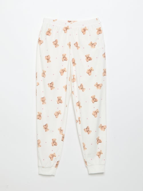 2-teiliger Pyjama mit Aufdruck - Sweatshirt + Hose - Kiabi