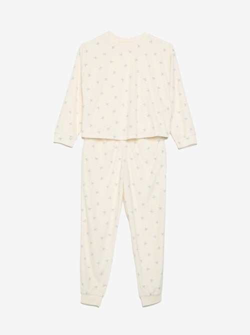 2-teiliger Pyjama mit Aufdruck - Sweatshirt + Hose - Kiabi