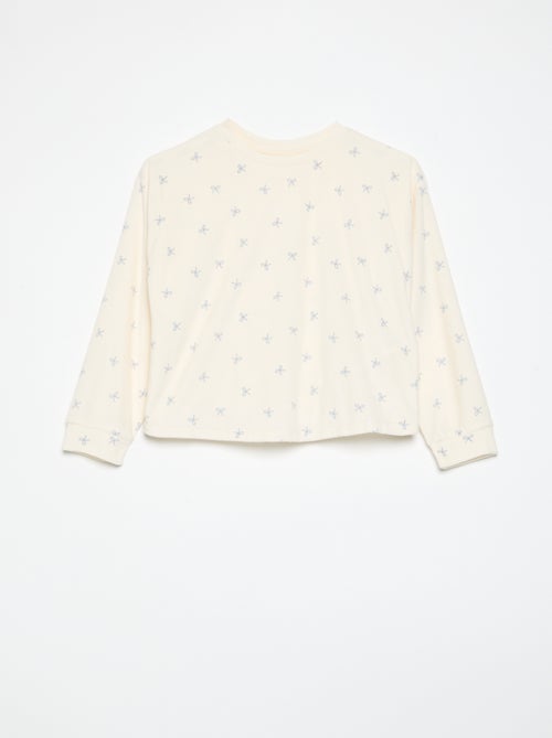 2-teiliger Pyjama mit Aufdruck - Sweatshirt + Hose - Kiabi