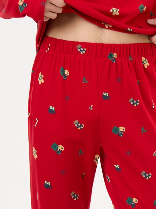 2-teiliger Pyjama T-Shirt + Hose 'Weihnachten' - Kiabi
