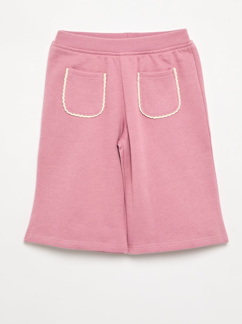 2-teiliges Fleece-Set - Sweatshirt + Hose Rose - Kiabi