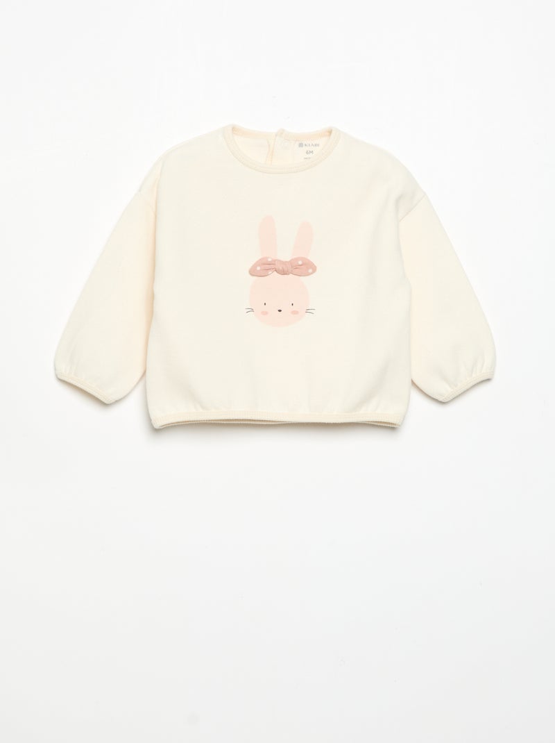 2-teiliges Jogging-Set – Sweatshirt + Hose Blanc - Kiabi