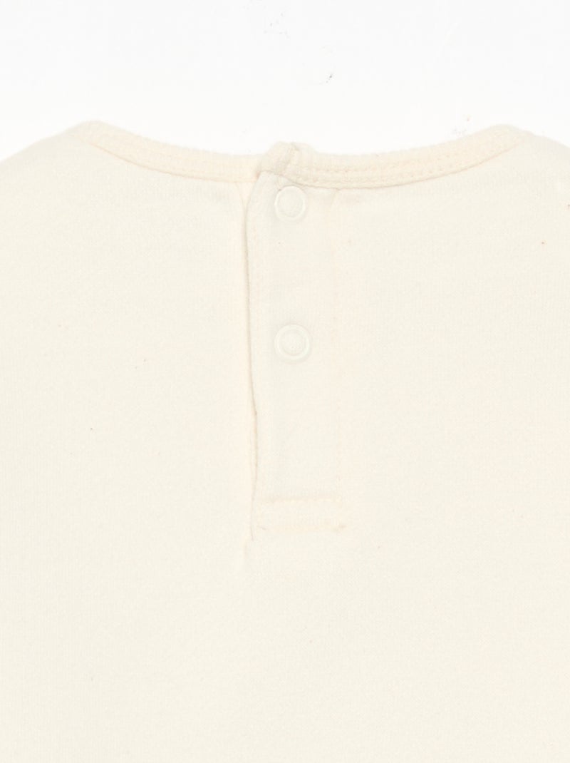 2-teiliges Jogging-Set – Sweatshirt + Hose Blanc - Kiabi