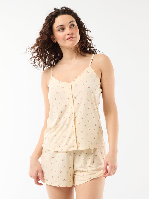 2-teiliges Pyjama-Set mit bedruckten Shorts - Kiabi