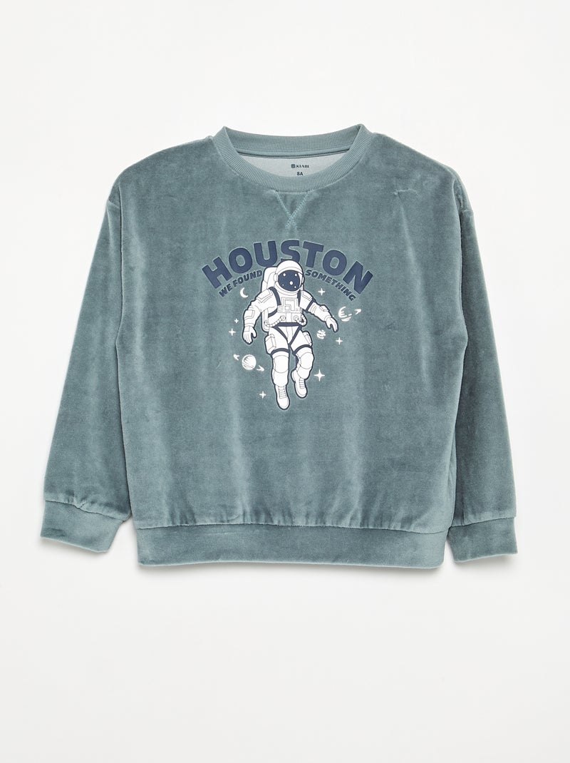2-teiliges Pyjama-Set – Sweat + Hose Bleu - Kiabi