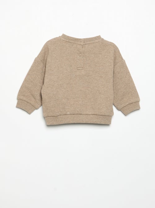 2-teiliges Rippstrick-Set - Sweatshirt + Hose - Kiabi