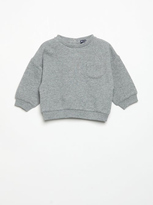 2-teiliges Rippstrick-Set - Sweatshirt + Hose - Kiabi