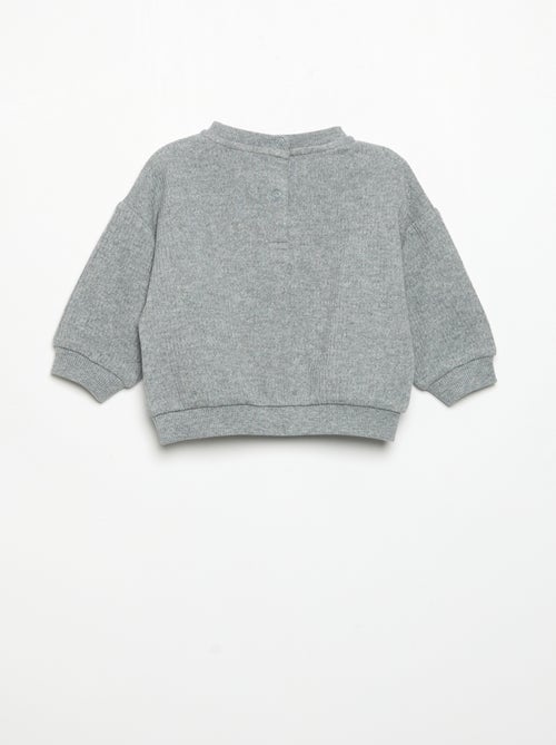2-teiliges Rippstrick-Set - Sweatshirt + Hose - Kiabi