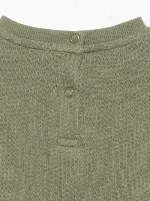 2-teiliges Rippstrick-Set - Sweatshirt + Hose - Kiabi