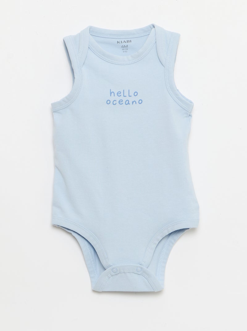 2-teiliges Set - Body + Shorts Blau - Kiabi
