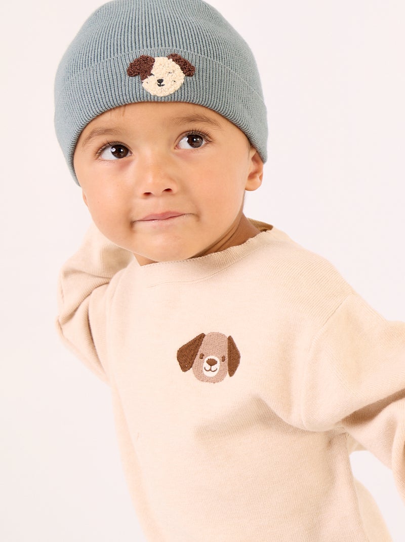 2-teiliges Set - Pullover + Hose Beige - Kiabi