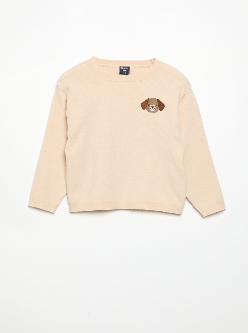 2-teiliges Set - Pullover + Hose Beige - Kiabi