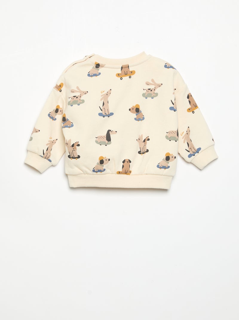 2-teiliges Set - Sweatshirt + Jogginghose Blanc - Kiabi