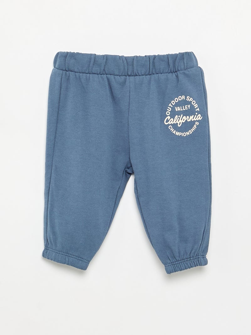 2-teiliges Set - Sweatshirt + Jogginghose Bleu - Kiabi