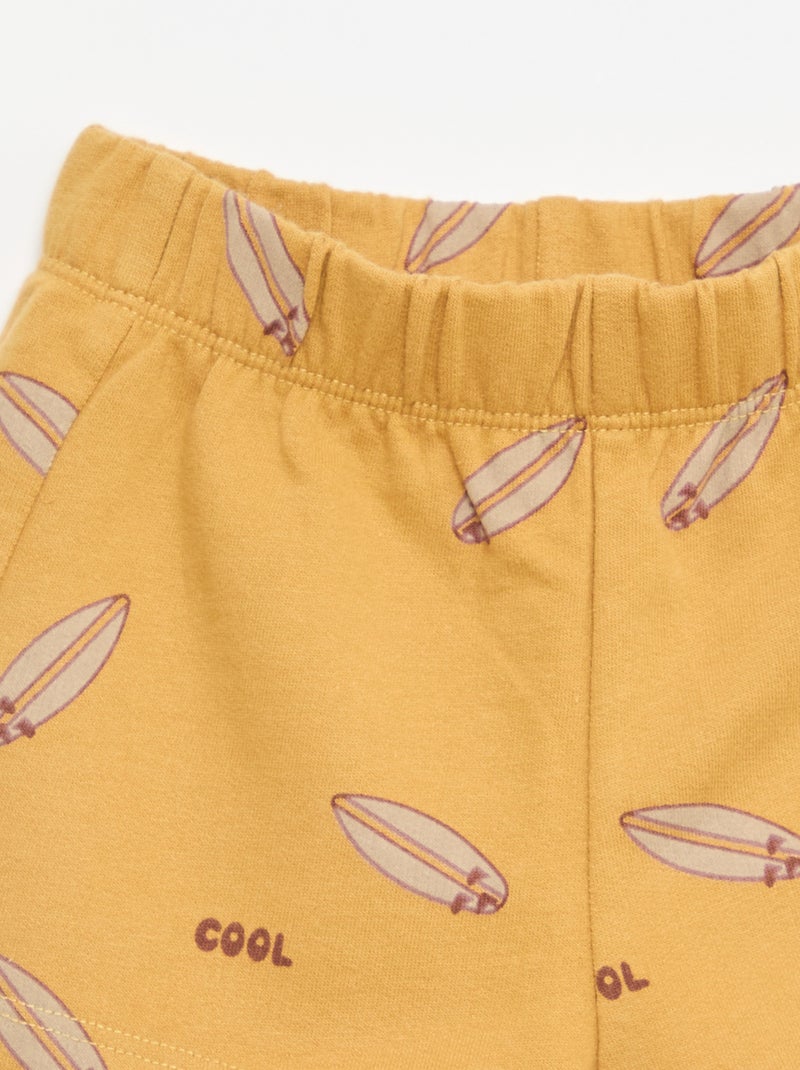 2-teiliges Set aus Baumwolle: T-Shirt + Shorts Weiß - Kiabi