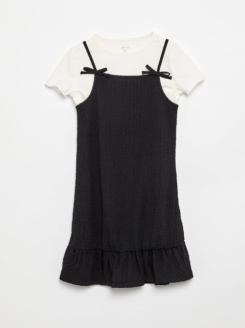 2-teiliges Set: Spaghettiträgerkleid und T-Shirt - Kiabi