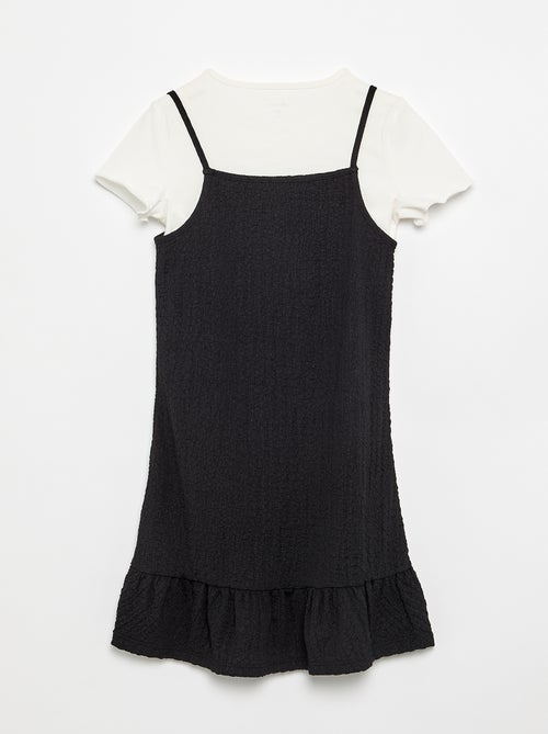 2-teiliges Set: Spaghettiträgerkleid und T-Shirt - Kiabi