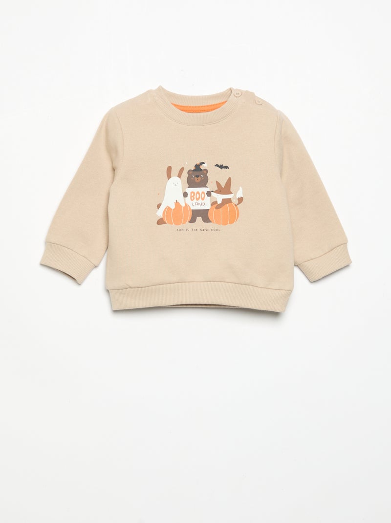 2-teiliges Set: Sweatshirt + Hose Beige - Kiabi