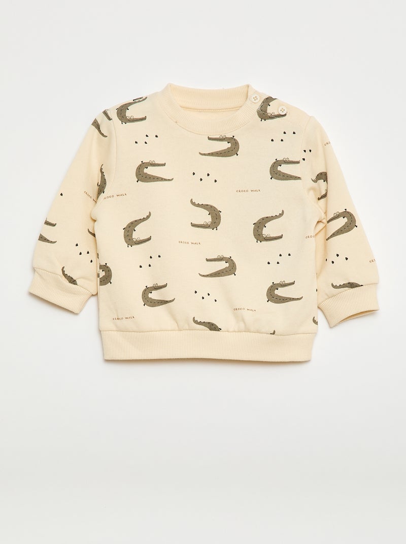 2-teiliges Set: Sweatshirt + Hose Weiß - Kiabi