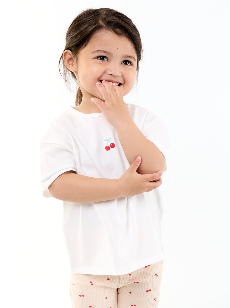 2-teiliges Set: T-Shirt + Leggings Rose - Kiabi