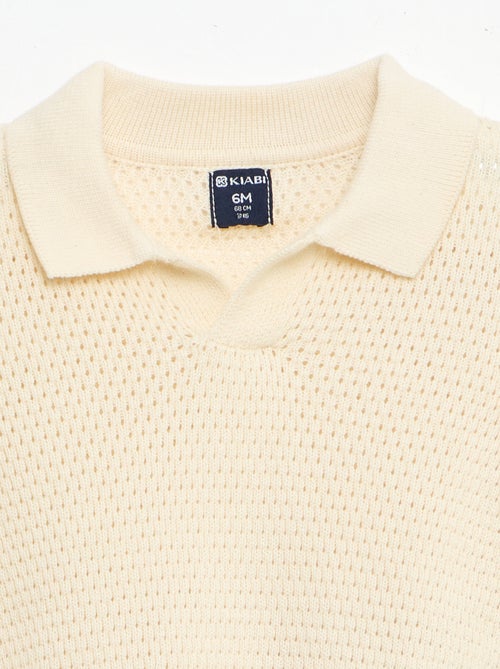 2-teiliges Strick-Set - Polo-Shirt + Shorts - Kiabi