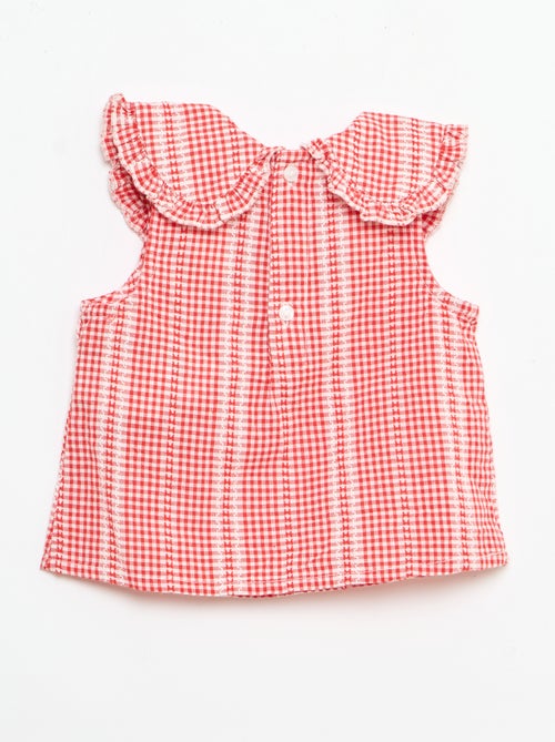 2-teiliges Vichy-Set: Bluse und Hose - Kiabi
