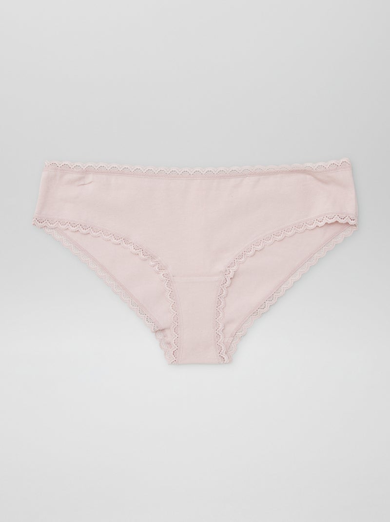 2er-Pack Baumwoll-Shorties Lila - Kiabi