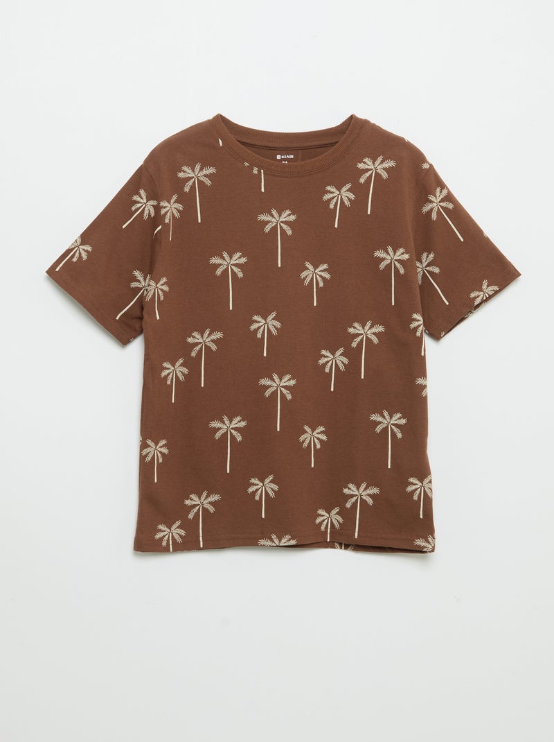 2er-Pack bedruckte Kurzarm-T-Shirts Rouge - Kiabi