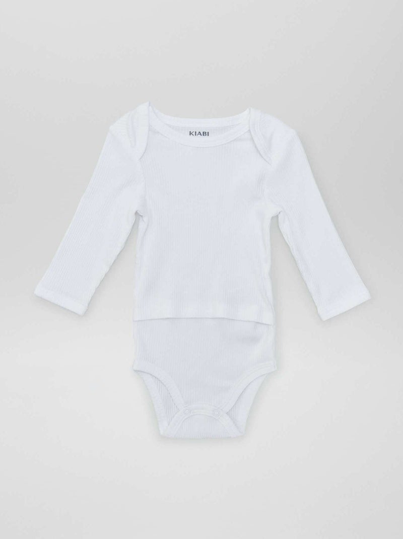 2er-Pack Bodys – Kollektion für einfaches Anziehen Weiß - Kiabi