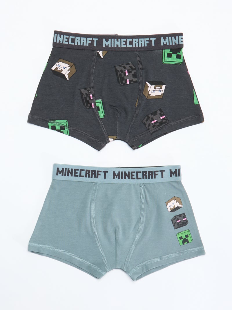 2er-Pack Boxershorts 'Minecraft' Gris - Kiabi