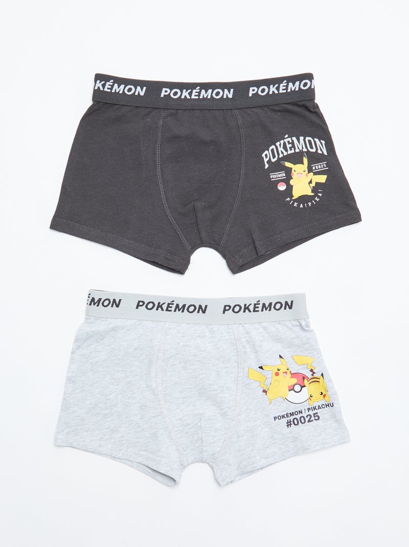 2er-Pack Boxershorts "Pokémon" Gris - Kiabi