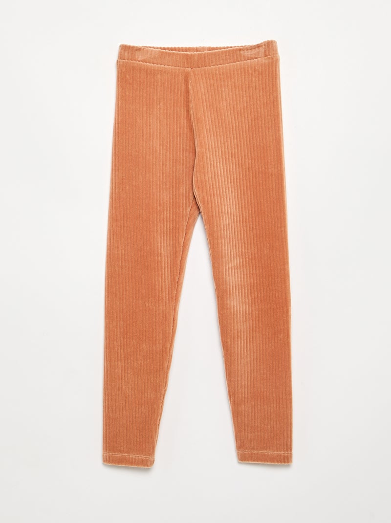 2er-Pack Cord-Leggings Braun - Kiabi