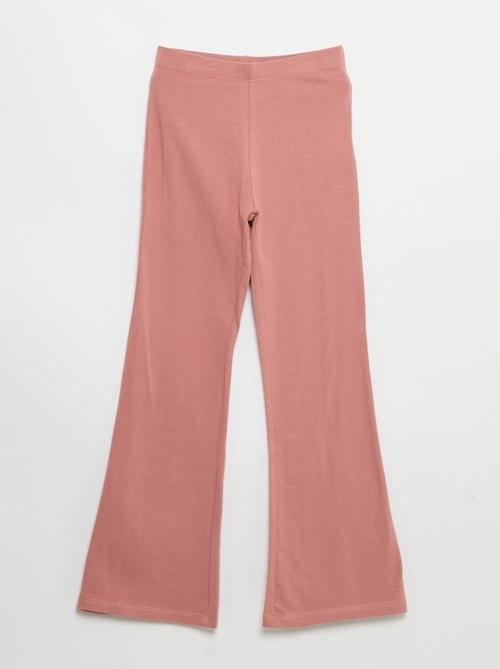 2er-Pack einfarbige Leggings in ausgestellter Form - Kiabi