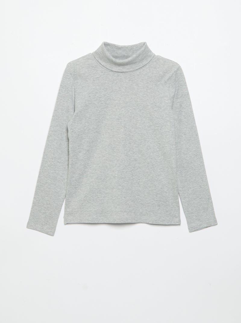 2er-Pack einfarbige Rollkragenpullover Grau - Kiabi
