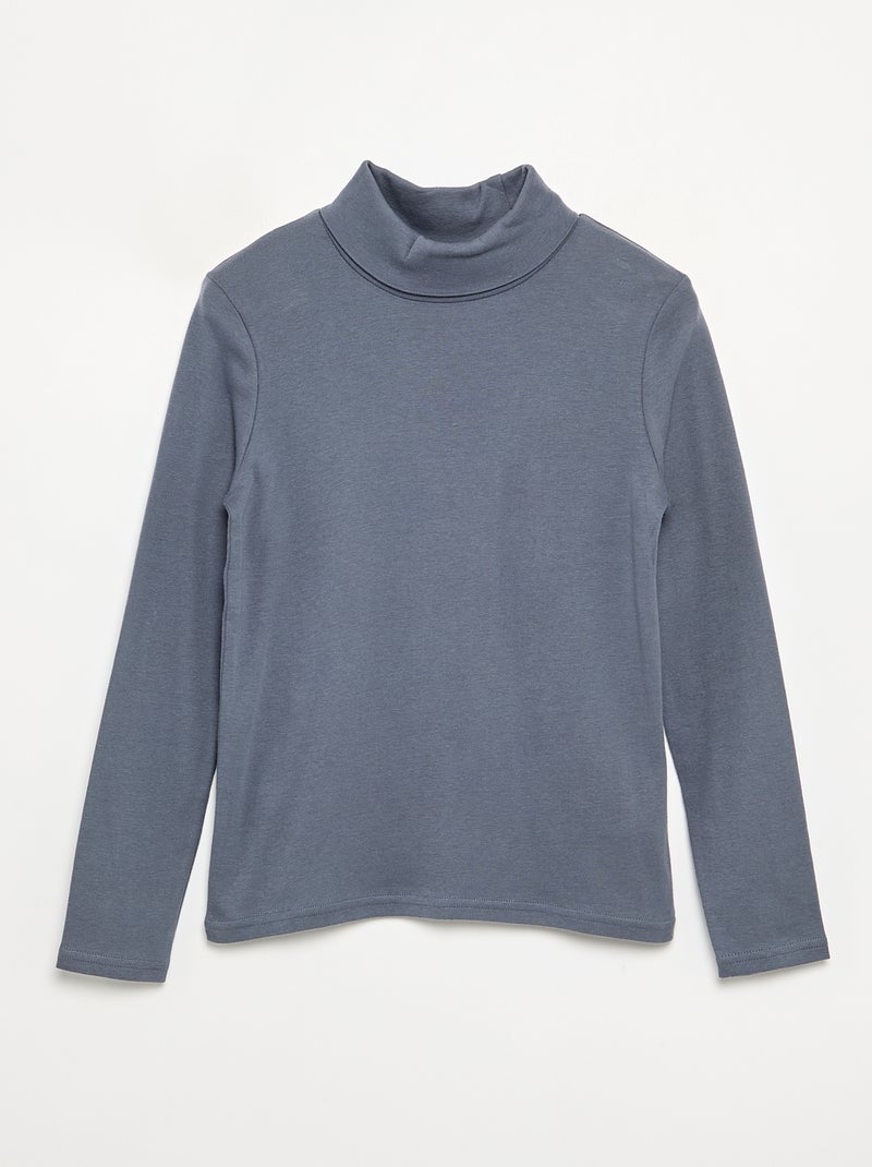 2er-Pack einfarbige Rollkragenpullover Gris - Kiabi