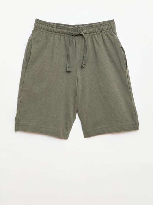 2er-Pack einfarbige Shorts aus Baumwolljersey - Kiabi