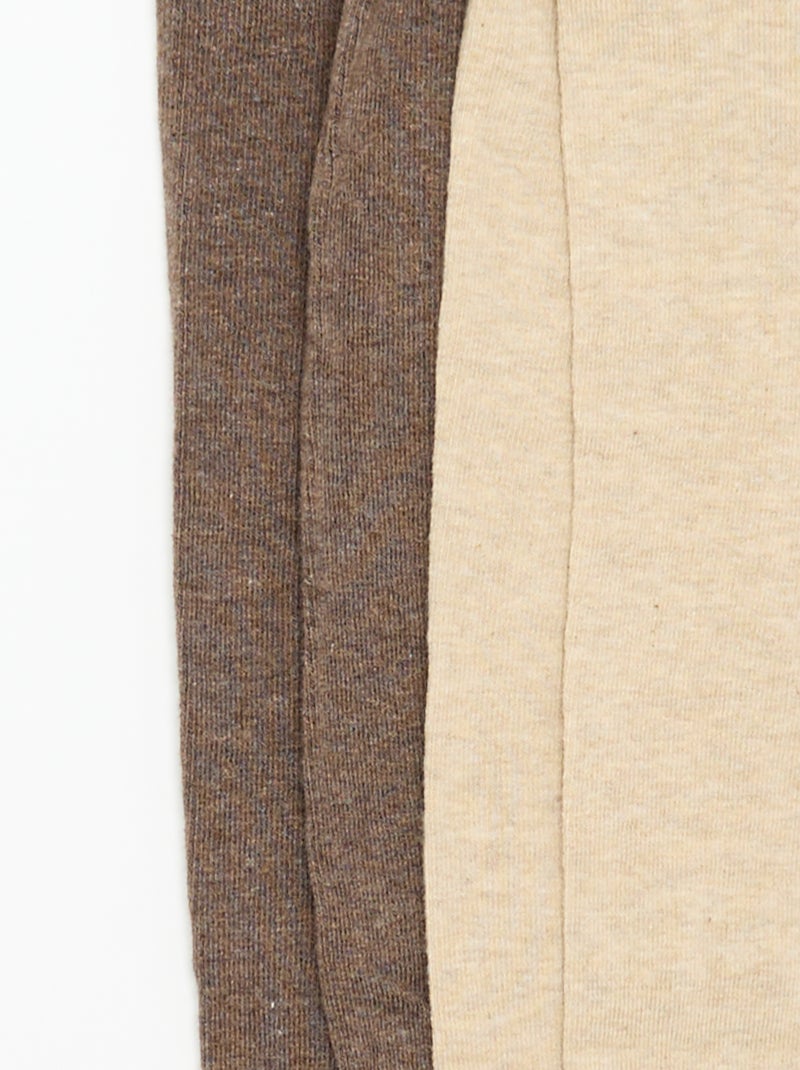 2er-Pack einfarbige Strumpfhosen Marron - Kiabi
